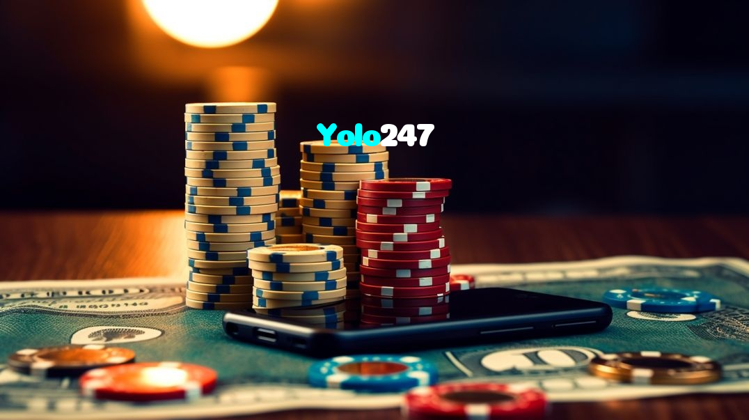 Yolo247 casino presented on mobile device in Pakistan with slots and live games
